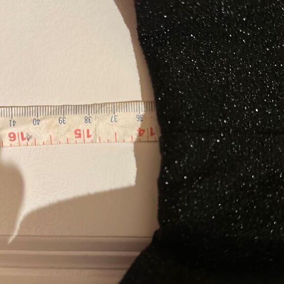 *New* Express Ladies Size S Sparkle Glitters Sweetheart Neck Black Body Mini Dre - Picture 13 of 14